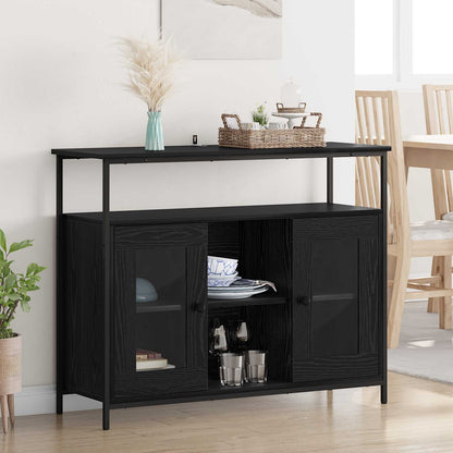 Servírovací Skříň Černý Dub 100 X 35 X 80 Cm Kompozitní Dřevo