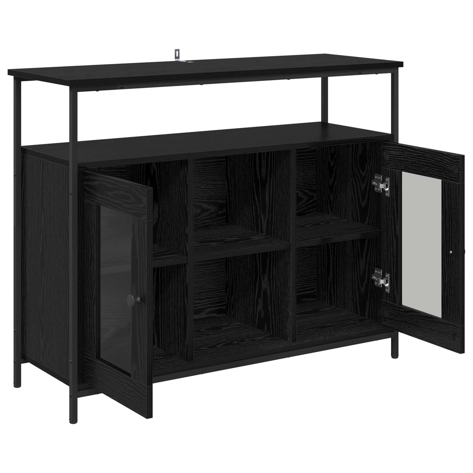 Servírovací Skříň Černý Dub 100 X 35 X 80 Cm Kompozitní Dřevo