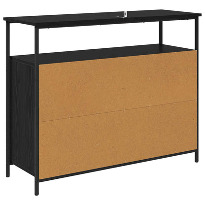 Servírovací Skříň Černý Dub 100 X 35 X 80 Cm Kompozitní Dřevo