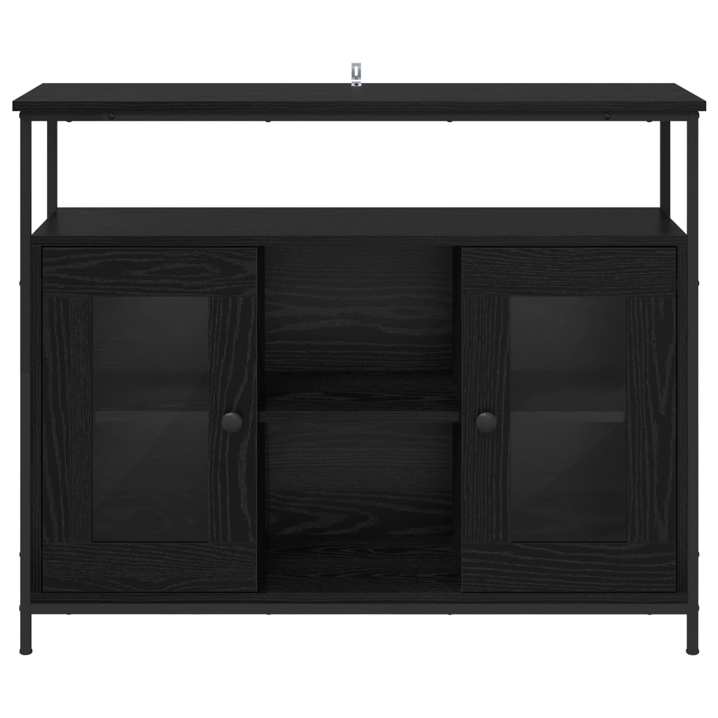 Servírovací Skříň Černý Dub 100 X 35 X 80 Cm Kompozitní Dřevo
