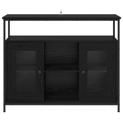 Servírovací Skříň Černý Dub 100 X 35 X 80 Cm Kompozitní Dřevo
