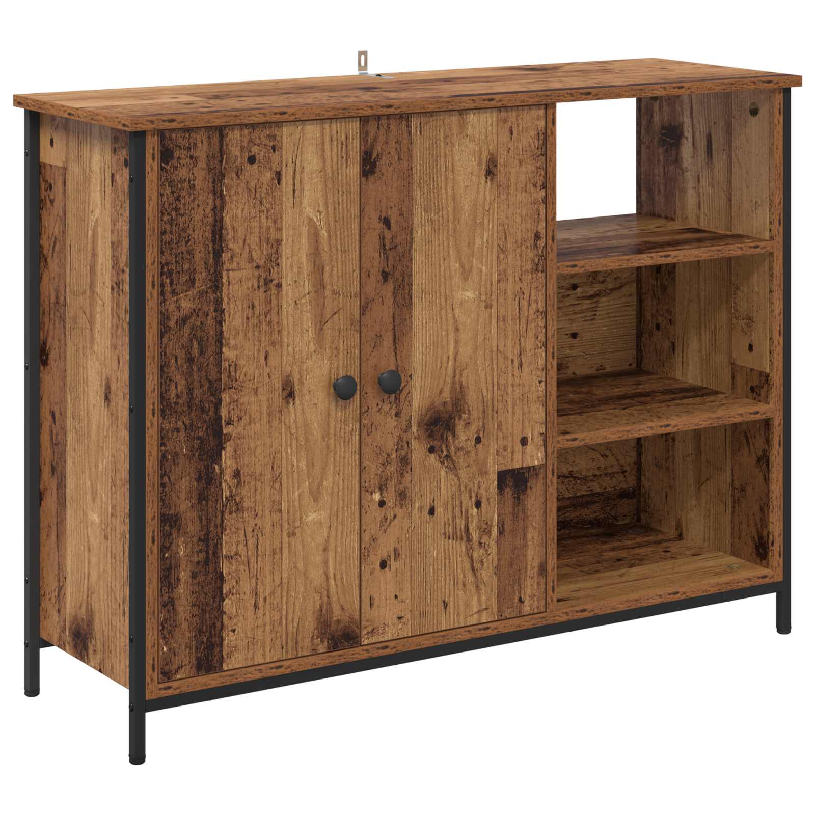 Servírovací Skříň Staré Dřevo 100 X 33 X 75 Cm Kompozitní Dřevo
