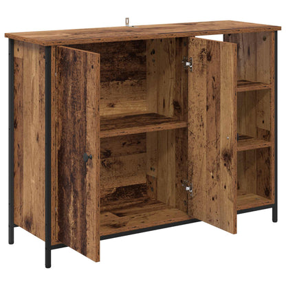 Servírovací Skříň Staré Dřevo 100 X 33 X 75 Cm Kompozitní Dřevo