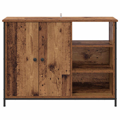 Servírovací Skříň Staré Dřevo 100 X 33 X 75 Cm Kompozitní Dřevo