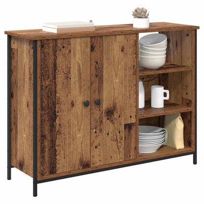 Servírovací Skříň Staré Dřevo 100 X 33 X 75 Cm Kompozitní Dřevo