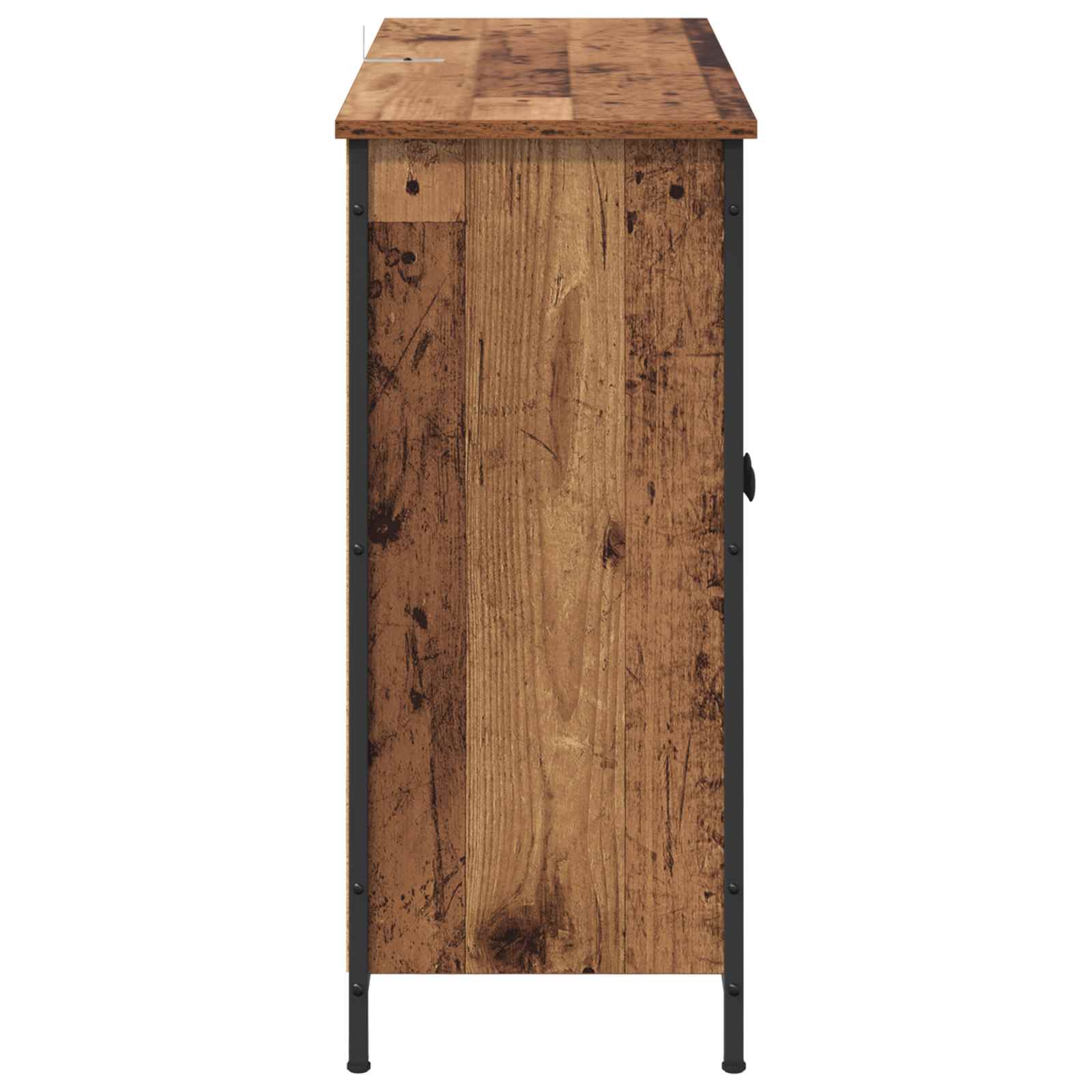 Servírovací Skříň Staré Dřevo 100 X 33 X 75 Cm Kompozitní Dřevo