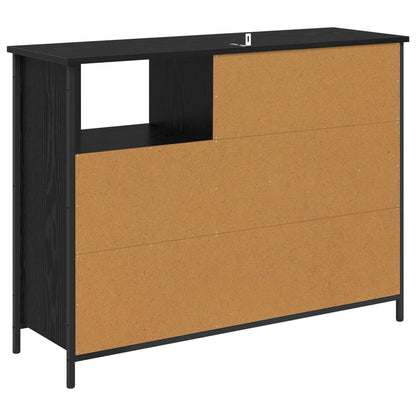 Servírovací Skříň Černý Dub 100 X 33 X 75 Cm Kompozitní Dřevo