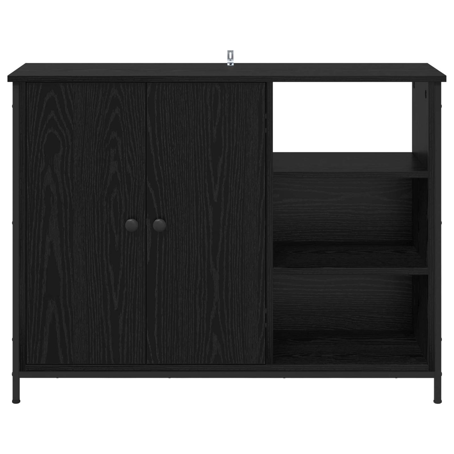Servírovací Skříň Černý Dub 100 X 33 X 75 Cm Kompozitní Dřevo