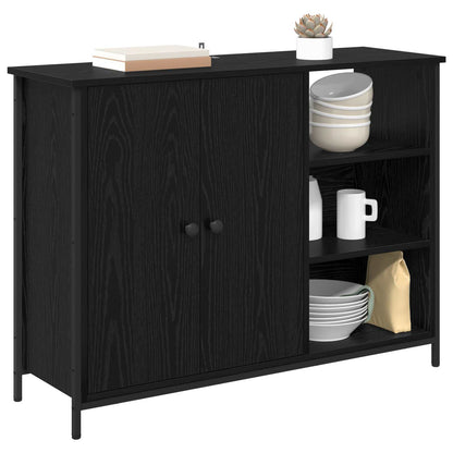 Servírovací Skříň Černý Dub 100 X 33 X 75 Cm Kompozitní Dřevo