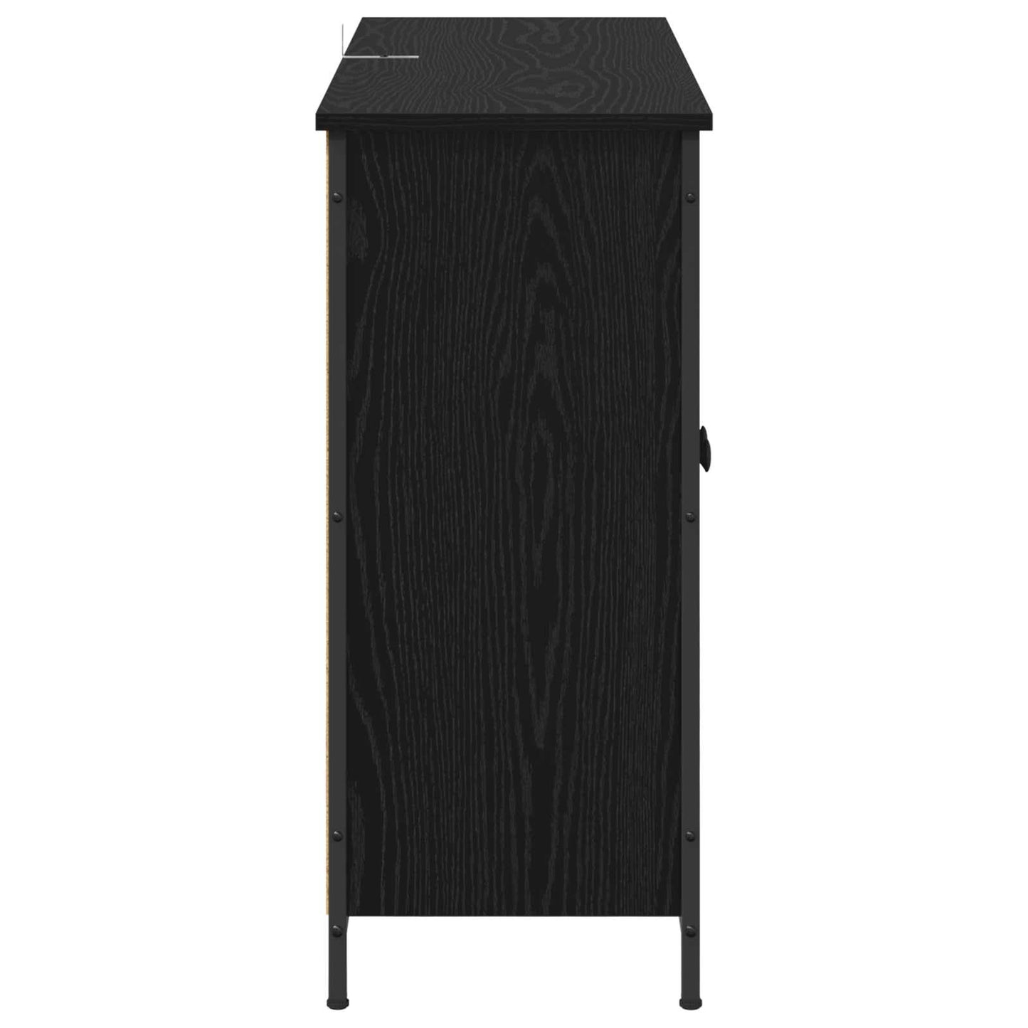 Servírovací Skříň Černý Dub 100 X 33 X 75 Cm Kompozitní Dřevo