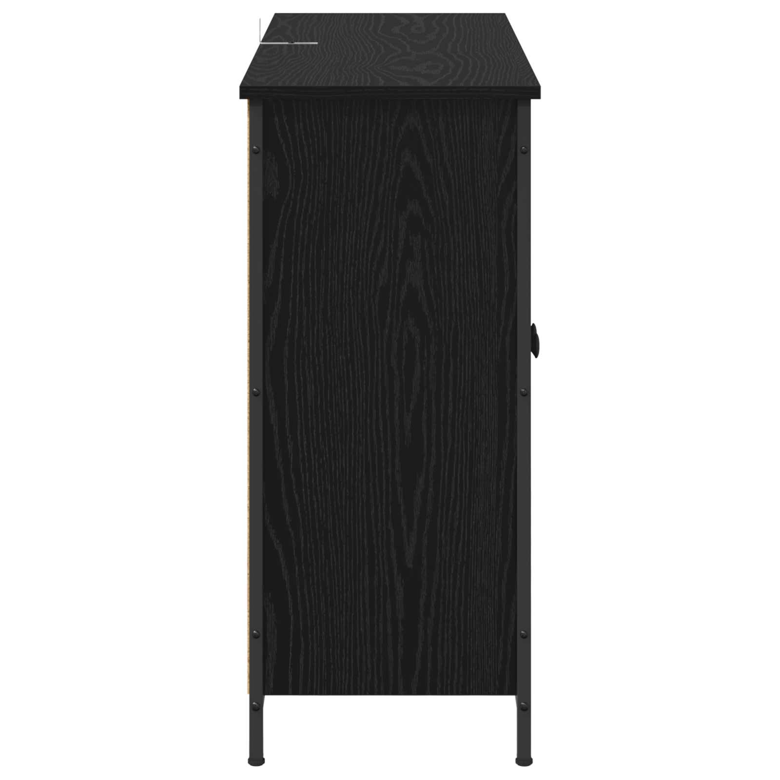 Servírovací Skříň Černý Dub 100 X 33 X 75 Cm Kompozitní Dřevo