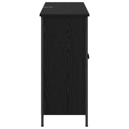 Servírovací Skříň Černý Dub 100 X 33 X 75 Cm Kompozitní Dřevo