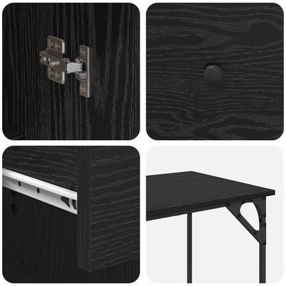 Počítačový Stůl Černý Dub Kompozitní Dřevo 131 X 48 X 75 Cm