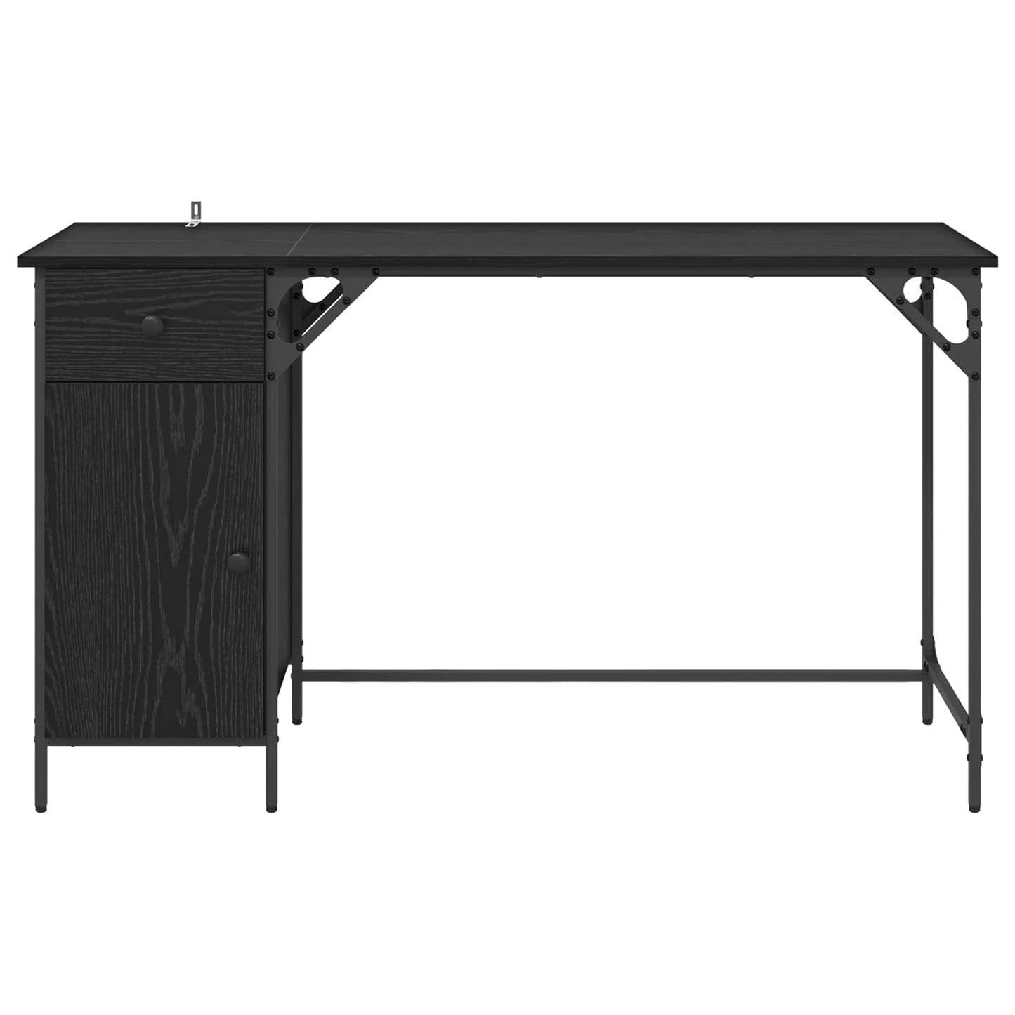 Počítačový Stůl Černý Dub Kompozitní Dřevo 131 X 48 X 75 Cm