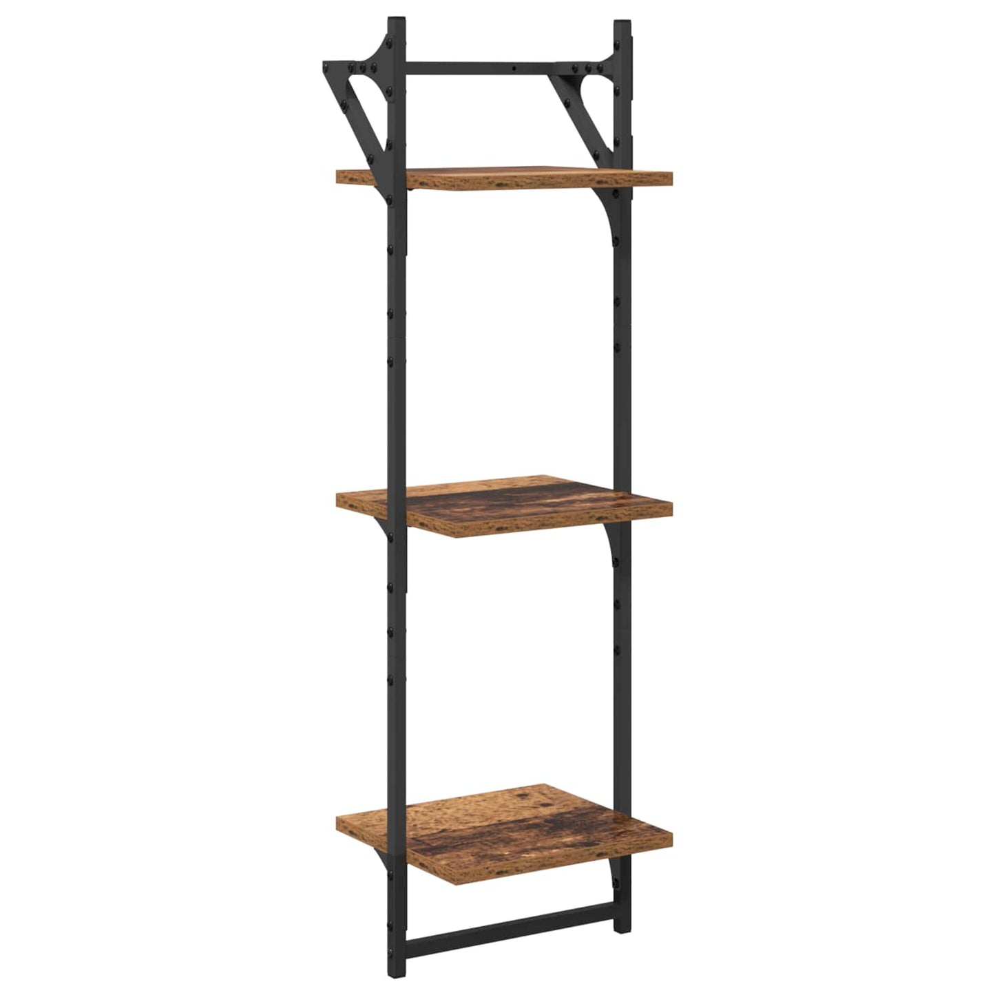 Sada Nástěnných Polic Nástěnná Montáž 6 Pcs Staré Dřevo