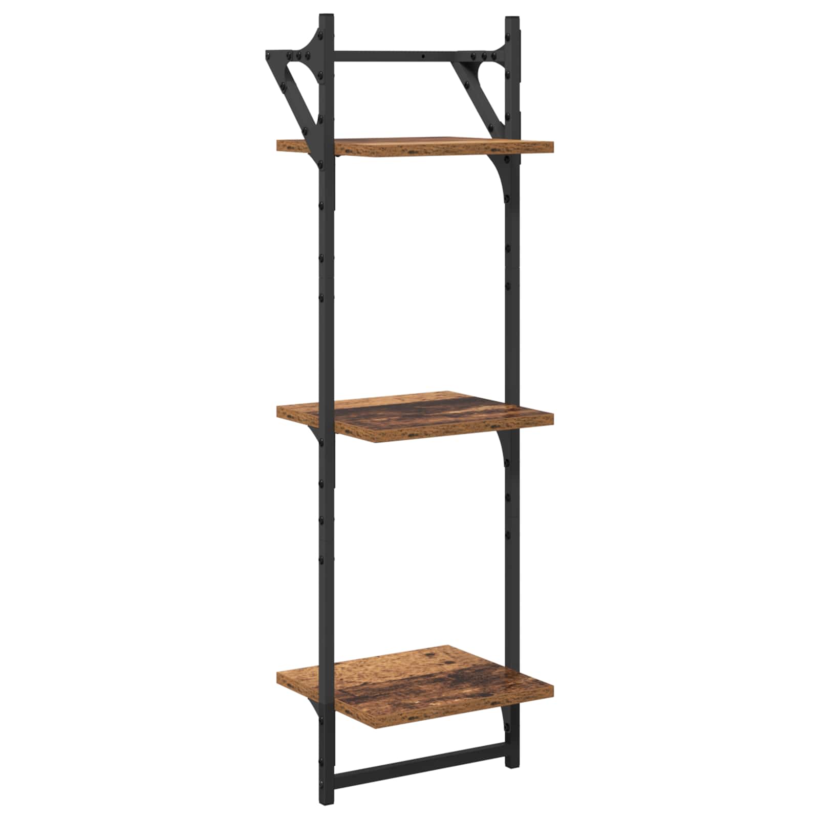 Sada Nástěnných Polic Nástěnná Montáž 6 Pcs Staré Dřevo
