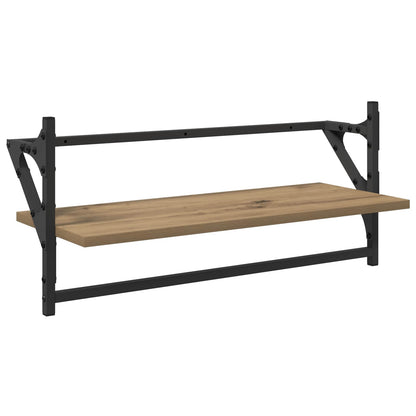 Sada Nástěnných Polic Nástěnná Montáž 6 Pcs Artisanový Dub