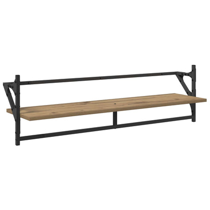 Sada Nástěnných Polic Nástěnná Montáž 6 Pcs Artisanový Dub