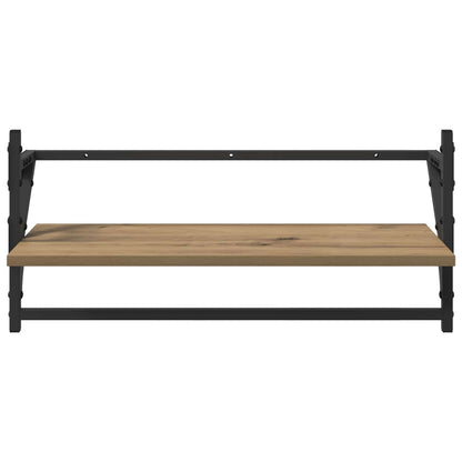 Sada Nástěnných Polic Nástěnná Montáž 6 Pcs Artisanový Dub
