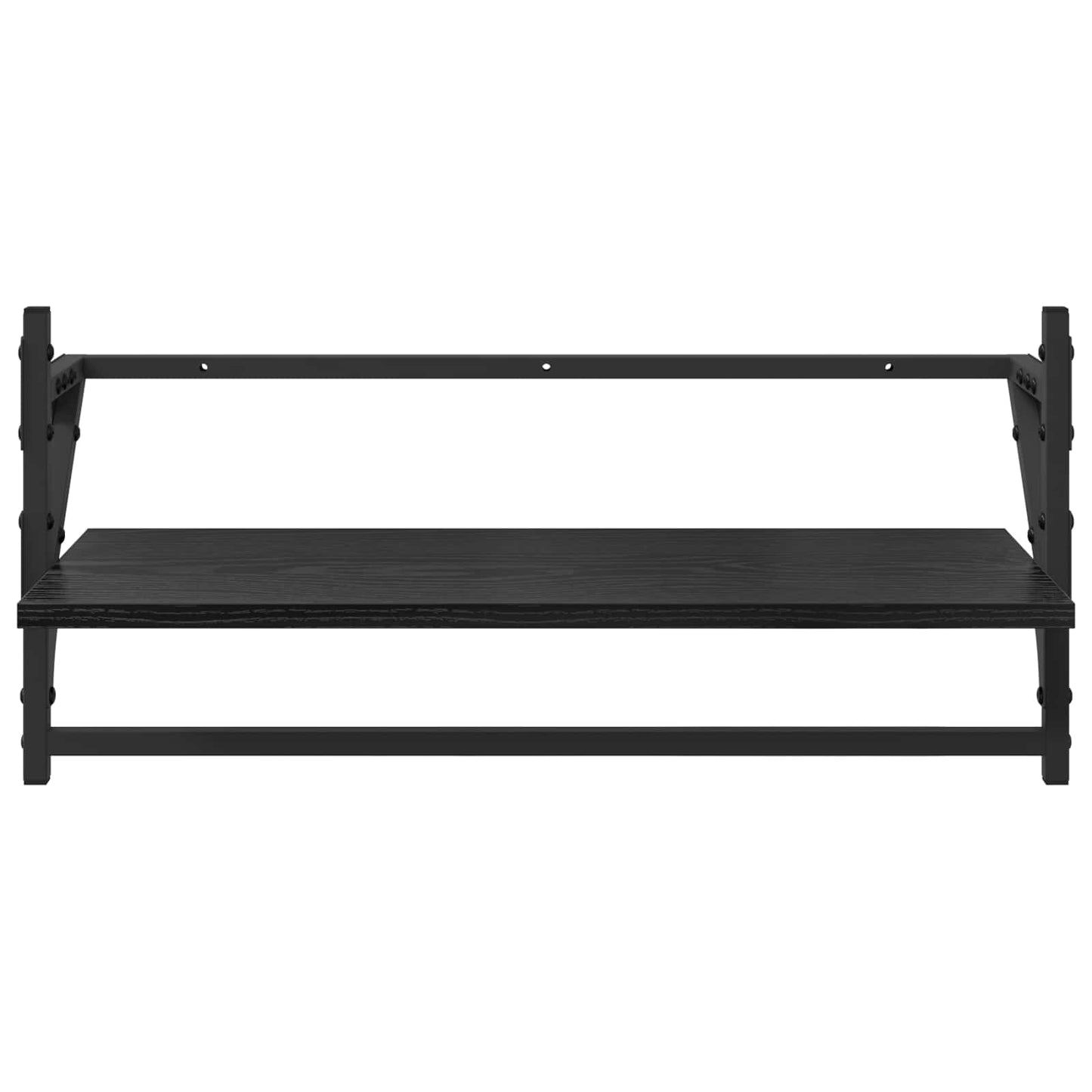 Sada Nástěnných Polic Nástěnná Montáž 6 Pcs Černý Dub