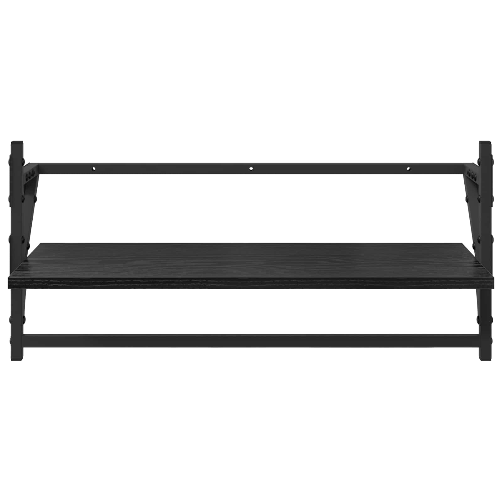 Sada Nástěnných Polic Nástěnná Montáž 6 Pcs Černý Dub