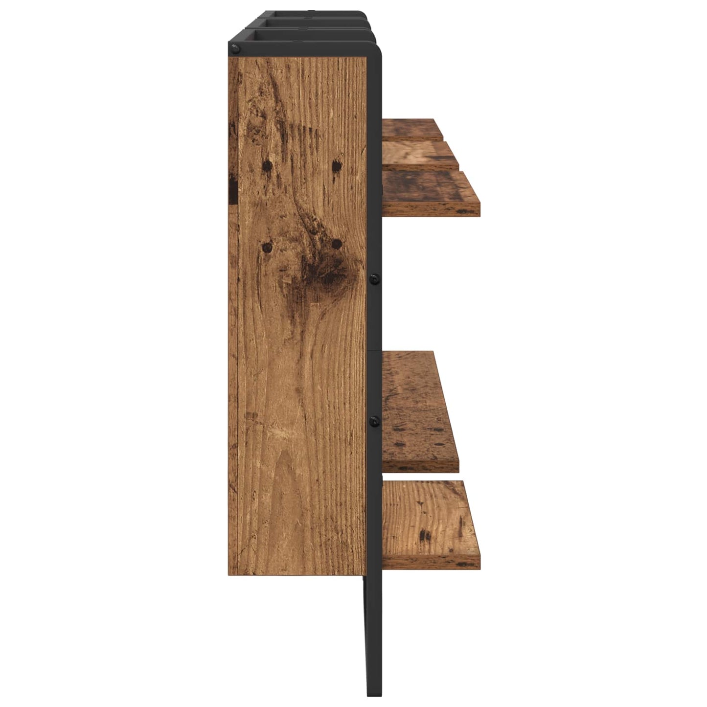 Sada Nástěnných Polic Nástěnná Montáž 4 Pcs Staré Dřevo