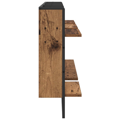 Sada Nástěnných Polic Nástěnná Montáž 4 Pcs Staré Dřevo