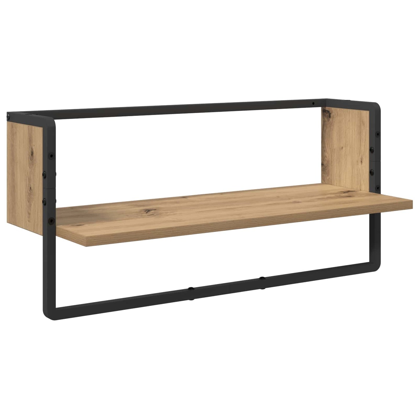 Sada Nástěnných Polic Nástěnná Montáž 4 Pcs Artisanový Dub