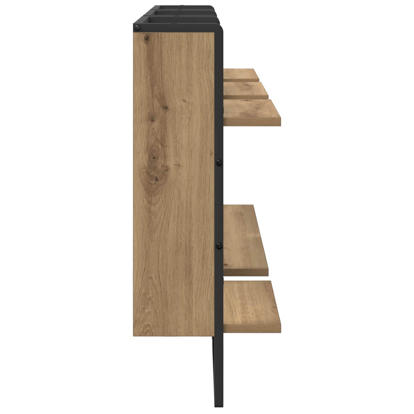 Sada Nástěnných Polic Nástěnná Montáž 4 Pcs Artisanový Dub