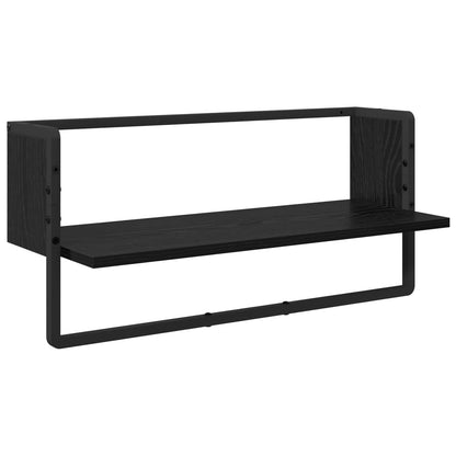 Sada Nástěnných Polic Nástěnná Montáž 4 Pcs Černý Dub