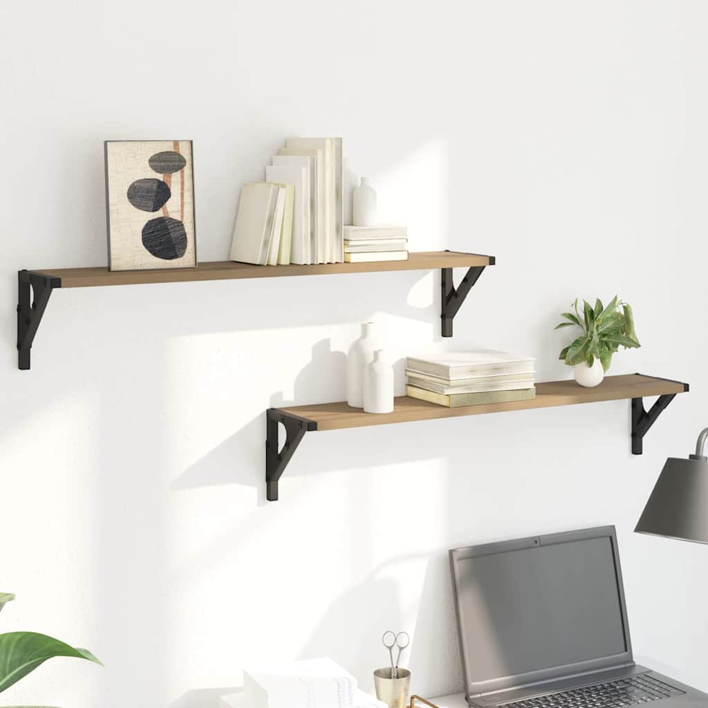 Nástěnné Poličky Nástěnná Montáž 2 Pcs Artisanový Dub