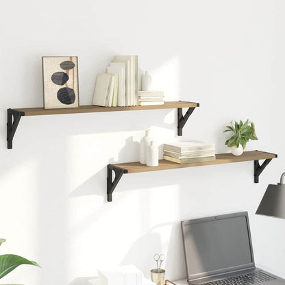 Nástěnné Poličky Nástěnná Montáž 2 Pcs Artisanový Dub