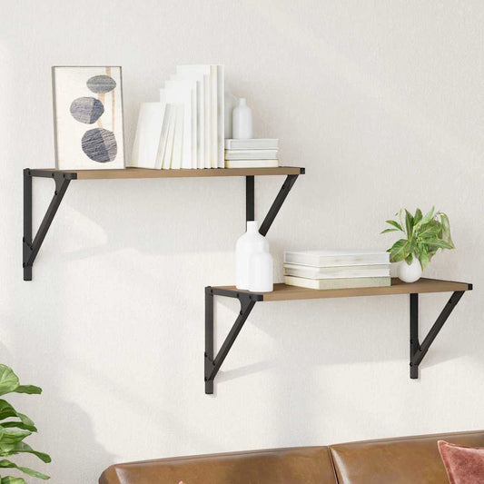 Nástěnné Poličky Nástěnná Montáž 2 Pcs Artisanový Dub