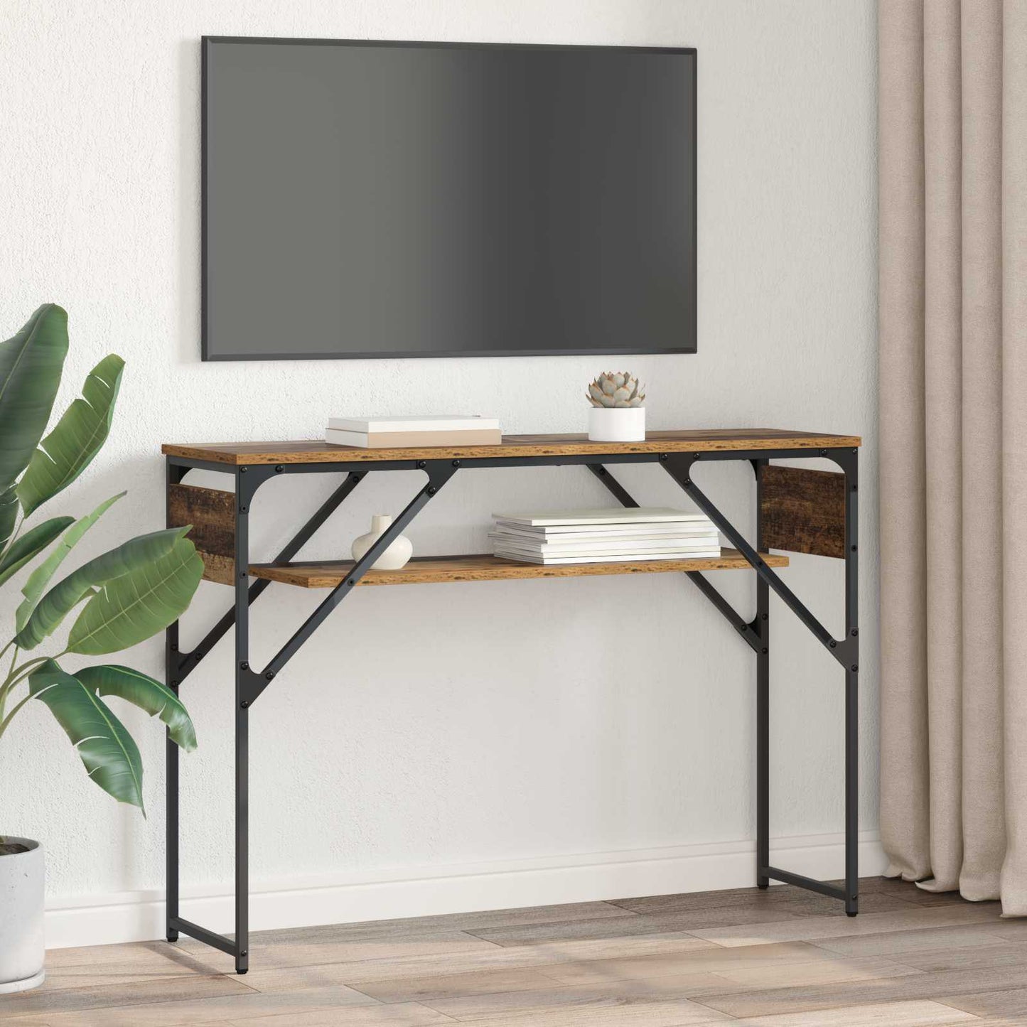 Konsole Staré Dřevo Kompozitní Dřevo 105X30X75Cm