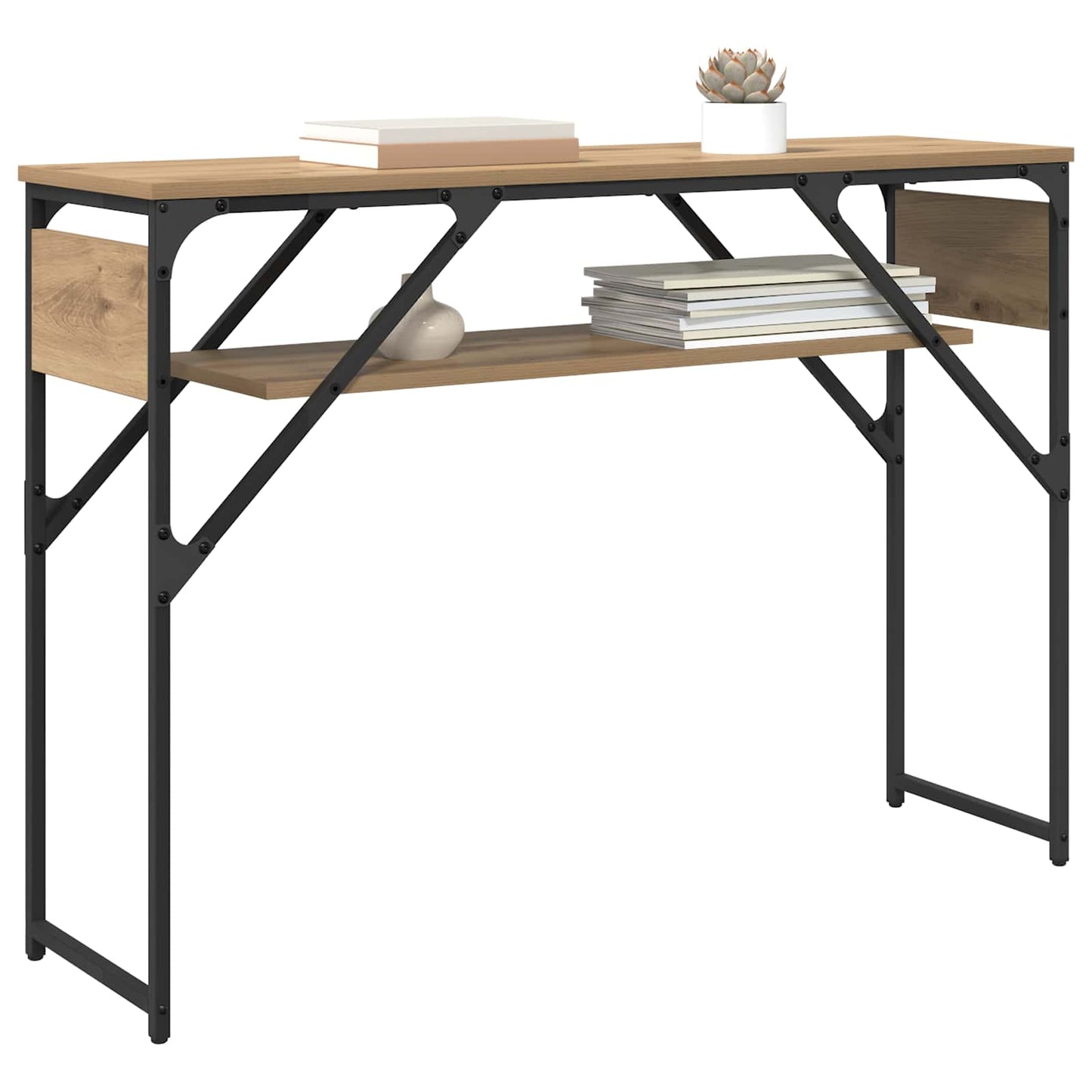 Konsole Artisanový Dub Kompozitní Dřevo 105X30X75Cm