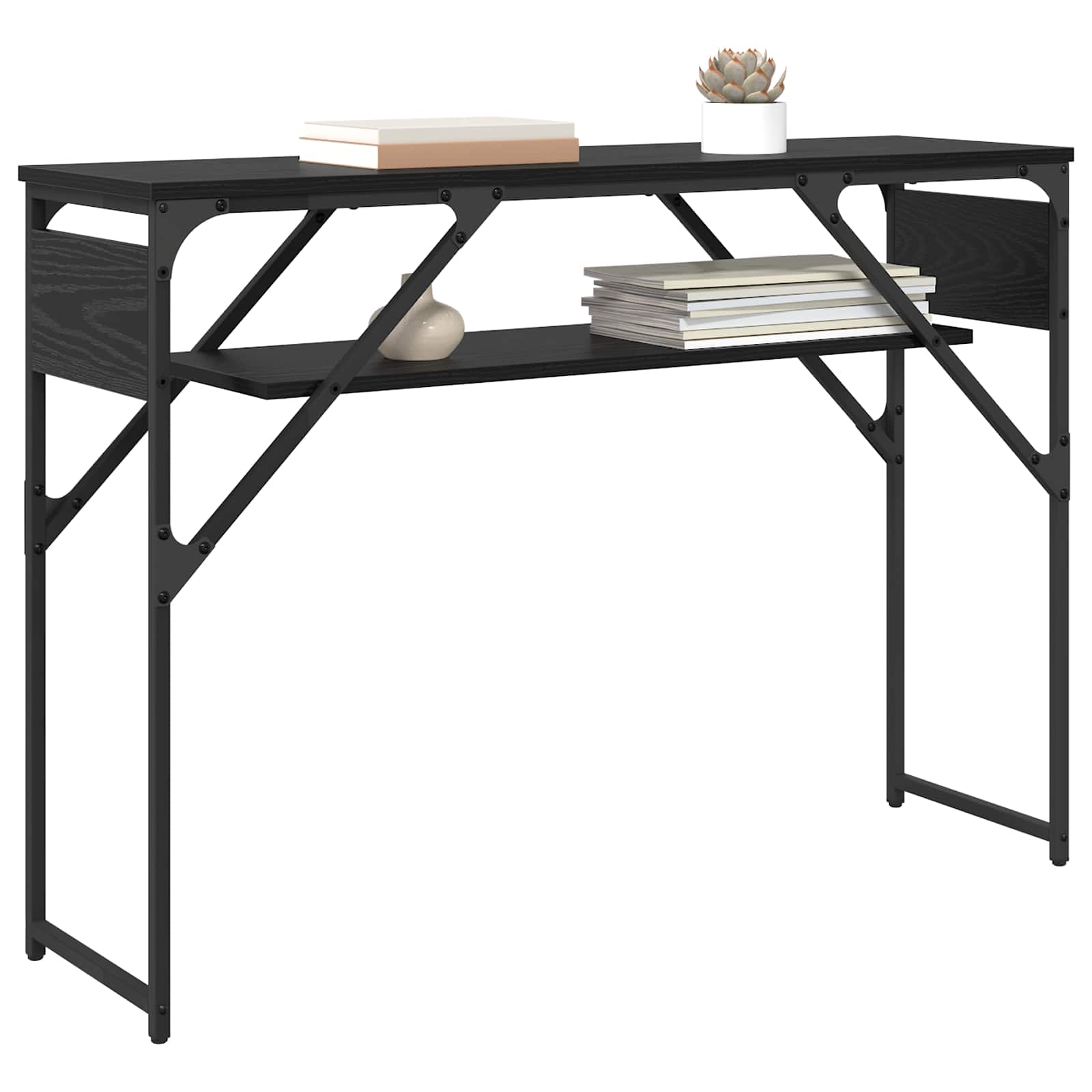 Konsole Černý Dub Kompozitní Dřevo 105X30X75Cm