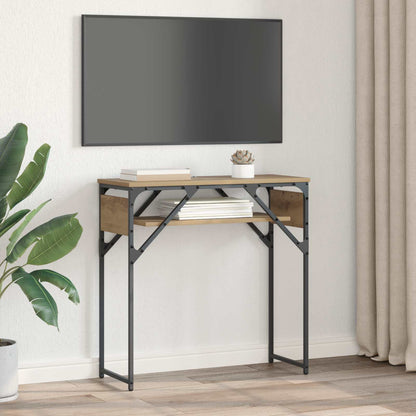 Konsole Artisanový Dub Kompozitní Dřevo 75X30X75Cm