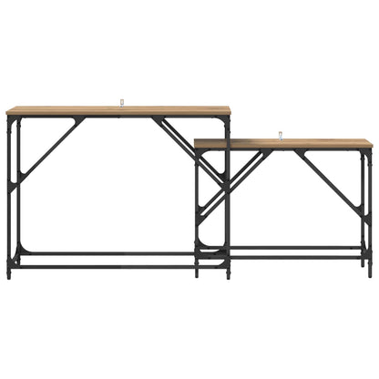 Konzolový Stolek 2 Ks Artisanový Dub 100 X 28 X 75 Cm