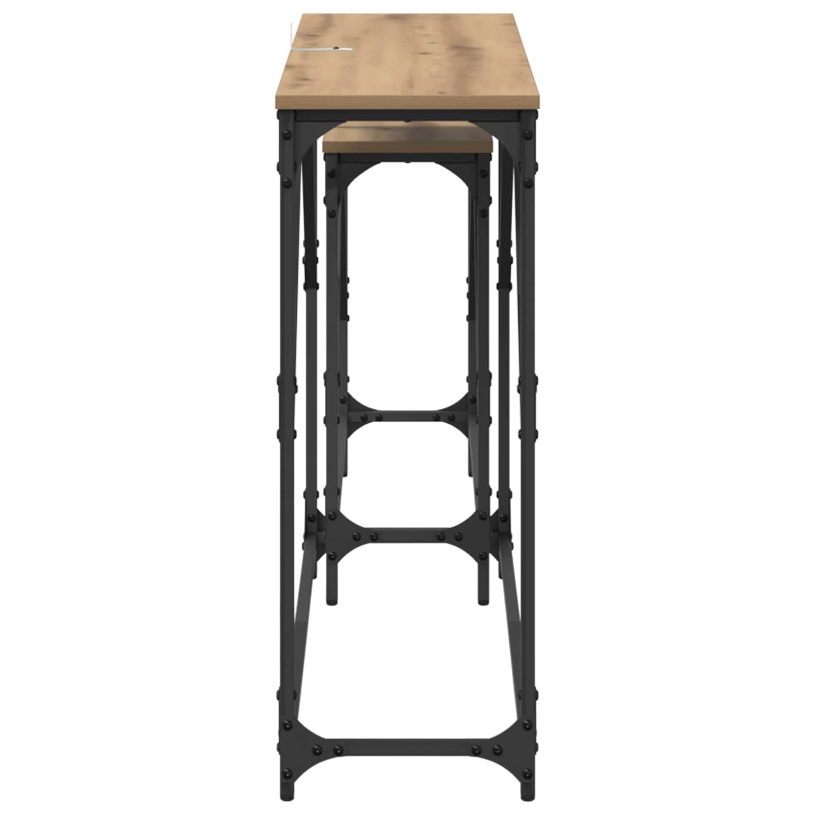 Konzolový Stolek 2 Ks Artisanový Dub 100 X 28 X 75 Cm