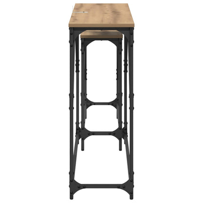 Konzolový Stolek 2 Ks Artisanový Dub 100 X 28 X 75 Cm