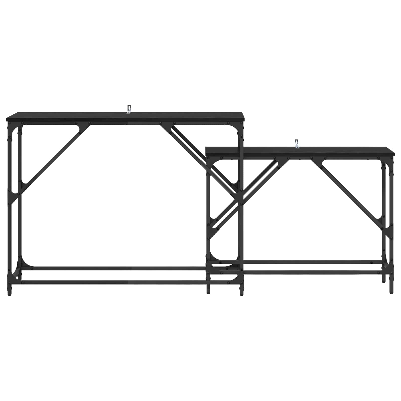 Konzolový Stolek 2 Ks Černý Dub 100 X 28 X 75 Cm