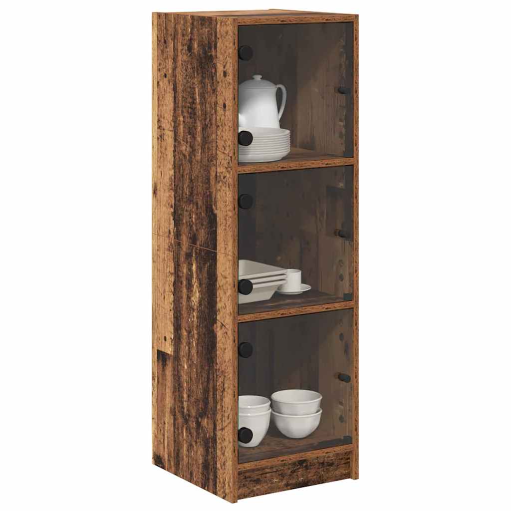 Vysoký Bufet Staré Dřevo 35 X 37 X 109 Cm Kompozitní Dřevo