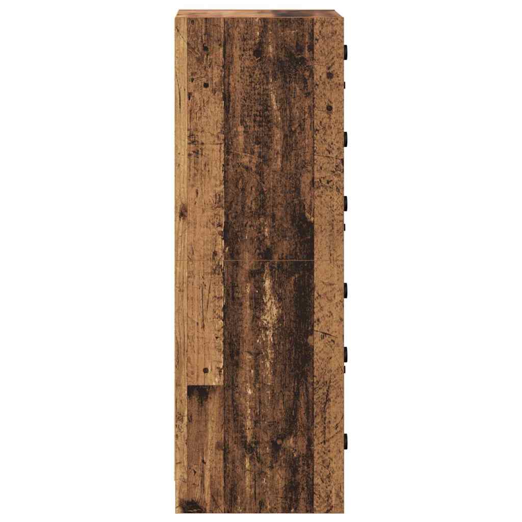 Vysoký Bufet Staré Dřevo 35 X 37 X 109 Cm Kompozitní Dřevo