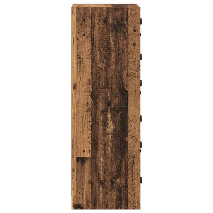 Vysoký Bufet Staré Dřevo 35 X 37 X 109 Cm Kompozitní Dřevo