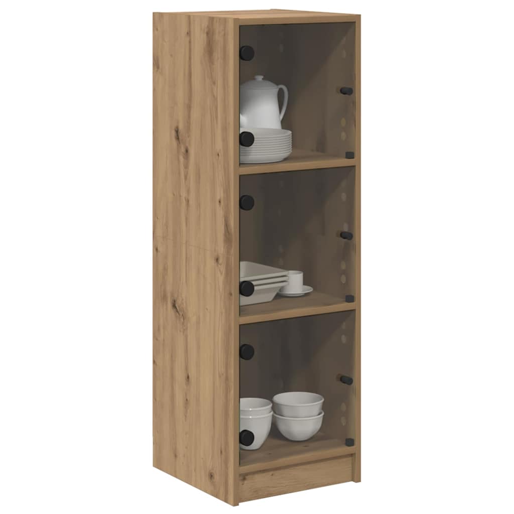 Vysoký Bufet Artisanový Dub 35 X 37 X 109 Cm Kompozitní Dřevo