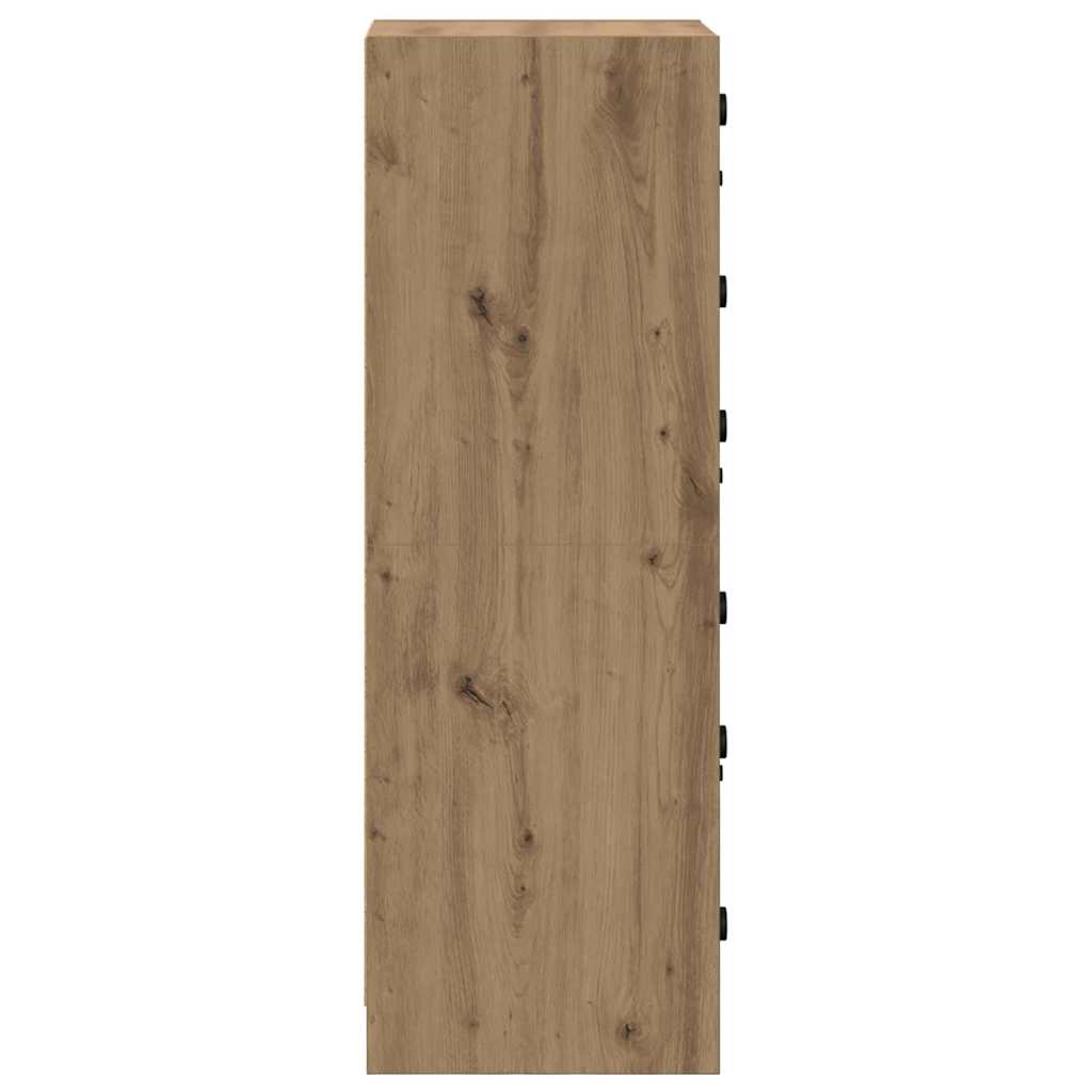 Vysoký Bufet Artisanový Dub 35 X 37 X 109 Cm Kompozitní Dřevo