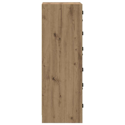 Vysoký Bufet Artisanový Dub 35 X 37 X 109 Cm Kompozitní Dřevo