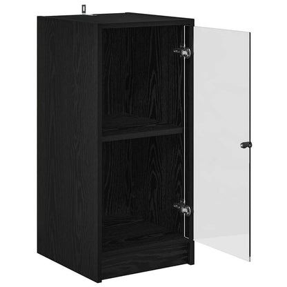 Servírovací Skříň Černý Dub 35 X 37 X 76 Cm Kompozitní Dřevo
