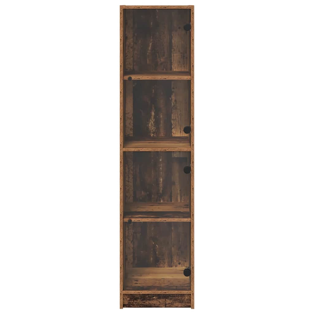 Vysoký Bufet Staré Dřevo 35 X 37 X 142 Cm Kompozitní Dřevo