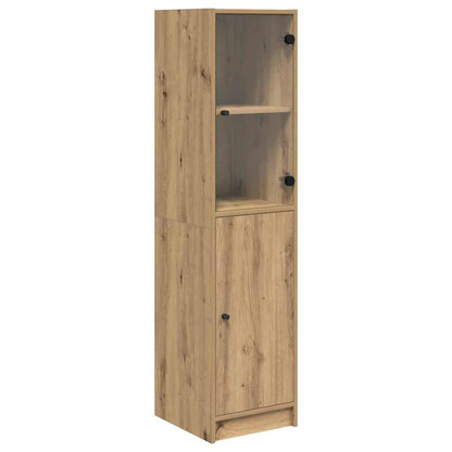 Vysoký Bufet Artisanový Dub 35 X 37 X 142 Cm Kompozitní Dřevo